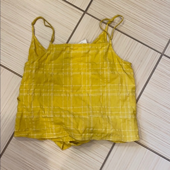 Harper Gold and White Cropped Wrap Tank Top - Picture 6 of 7